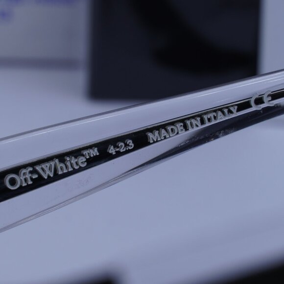 Off-White OERI103 BIG WHARF 7207 Shield Sunglasses – Silver/Grey main image 9